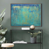 Green Textured Abstract Wall Art Large Canvas Artworks Modern Acrylic Painting For Home Decor