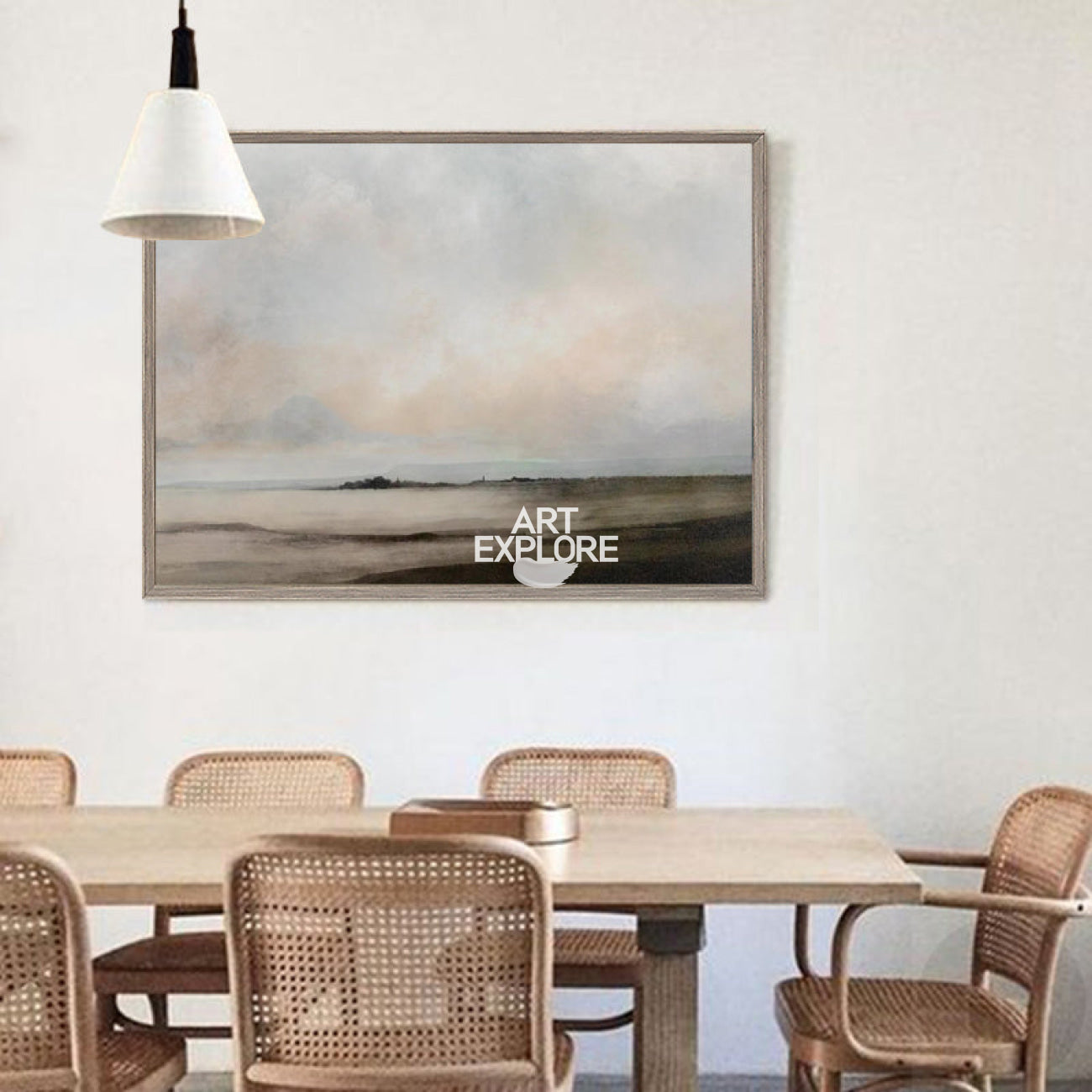 Modern Abstract Art Landscape Wall Art Contemporary Landscape Canvas Painting 