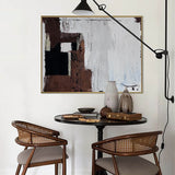 Japandi Abatract Wall Art Large Abstract Oil Paintings On Canvas Brown Acrylic Painting Modern Wall Art 
