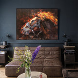 Large Brown Horse Painting Horse Livingroom Canvas Wall Art Running Horse Painting For Sale