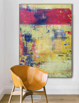 Vertical Artwork For Office Walls Contemporary Abstract Art For Sale