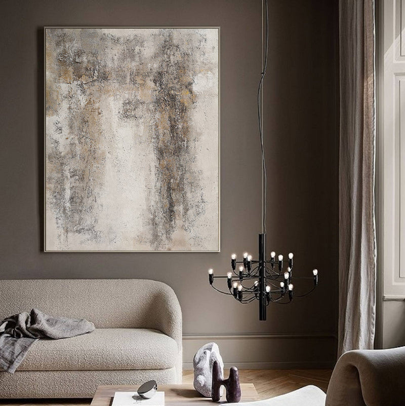 Large Beige And Gold Abstract Painting On Canvas Contemporary Abstract Painting Extra Large Modern Abstract Art Big Painting For Living Room