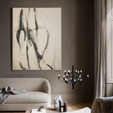 Minimalist Art Painting Black And White Abstract Wall Art Black Line Canvas Art | Artexplore