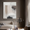 Beige Wabi-sabi Styling Canvas Wall Art Large Neutral Acrylic Painting Minimalist Art For Sale