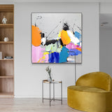 Colorful Wall Art Canvas Extra Large Multicolor Wall Painting Textured