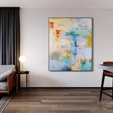 Bright Abstract Art Extra Large Colorful Abstract Painting For Sale