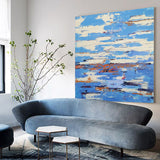 Modern Seascape Paintings Abstract Ocean painting Coastal Abstract Canvas Art