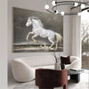 White Running Horses Canvas Wall Art Extra Large Wild Horse Canvas Art Moddern White Horse Painting