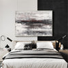 Large Beach Scene Painting On Canvas Huge Gray And White Abstract Canvas Art