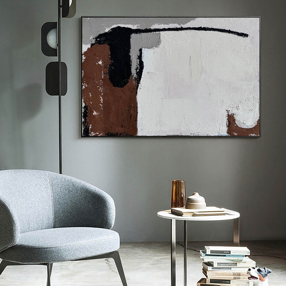 Japandi Abstract Wall Art Abstract Acrylic Painting Livingroom Canvas Wall Art Interior Wall Art For Sale