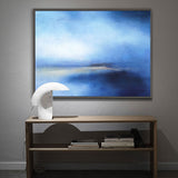 Large Blue Ocean Abstract Painting On Canvas Original Impressionist Ocean Painting