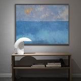 Large Blue Ocean Abstract Painting Large Acrylic Coastal Abstract Cnvas Wall Art
