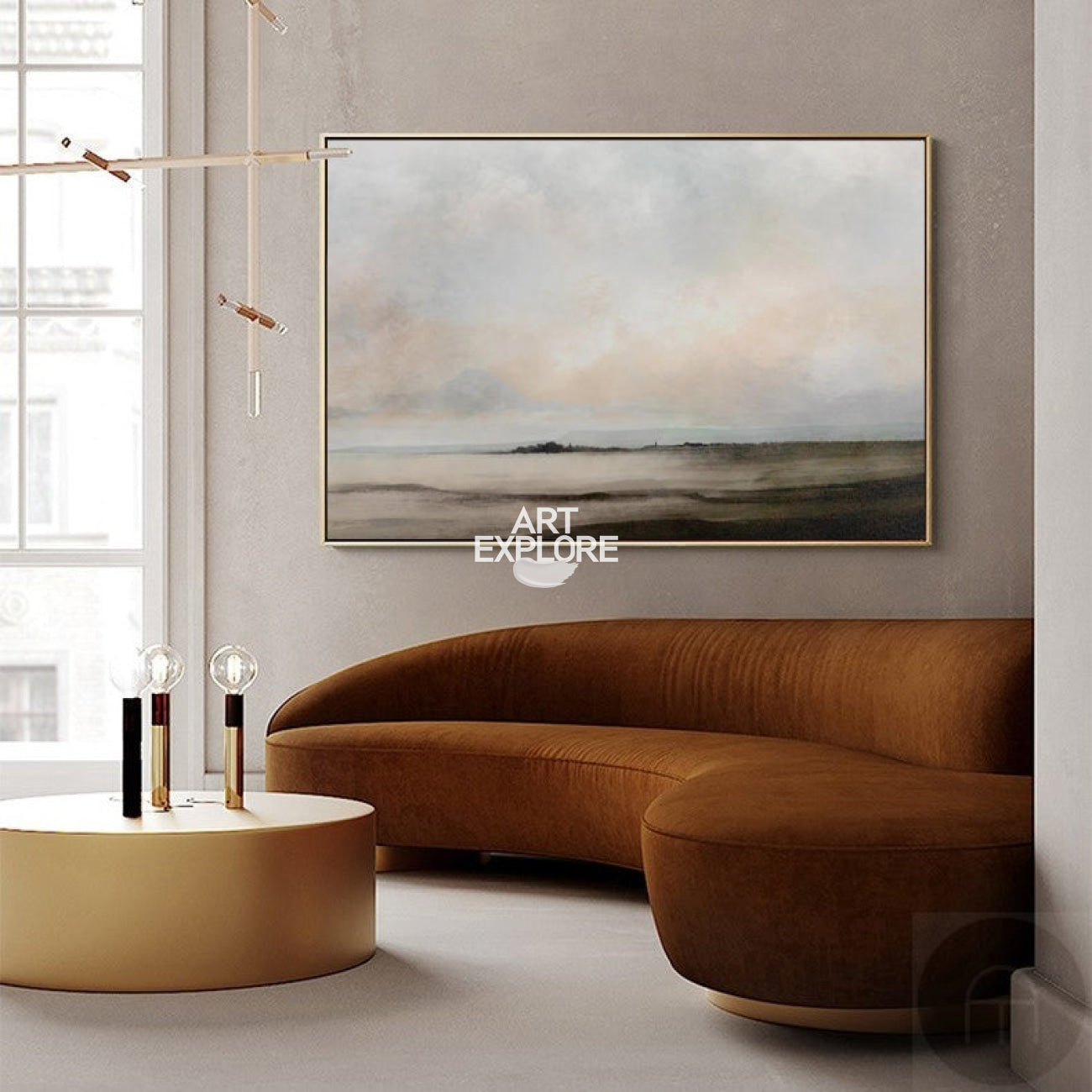 Modern Abstract Art Landscape Wall Art Contemporary Landscape Canvas Painting 