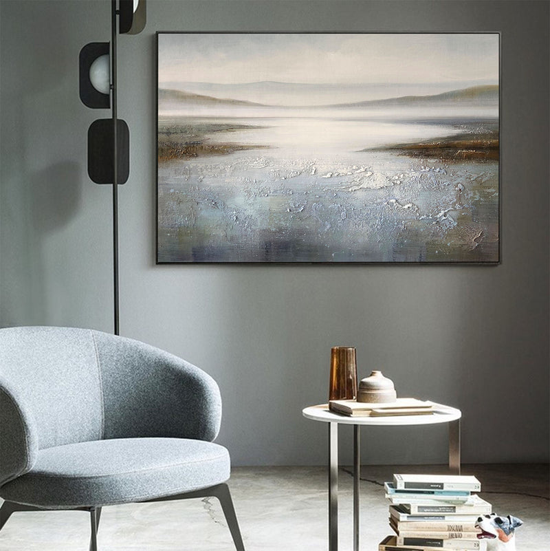 Modern Textured Landscape Oil Paintings Large Canvas Wall Art Abstract Landscape Wall Art For Sale