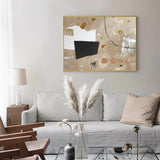 Modern Khaki Abstract Wall Painting Large Khaki Abstract Painting Abstract Art For Sale