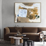 Large Canvas Abstract Art Khaki Abstract Canvas Painting Abstract Painting In Beige