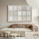 Beige Textured Wall Art Beige Abstract Minimalist Painting Neutral Beige Wabi sabi Painting 