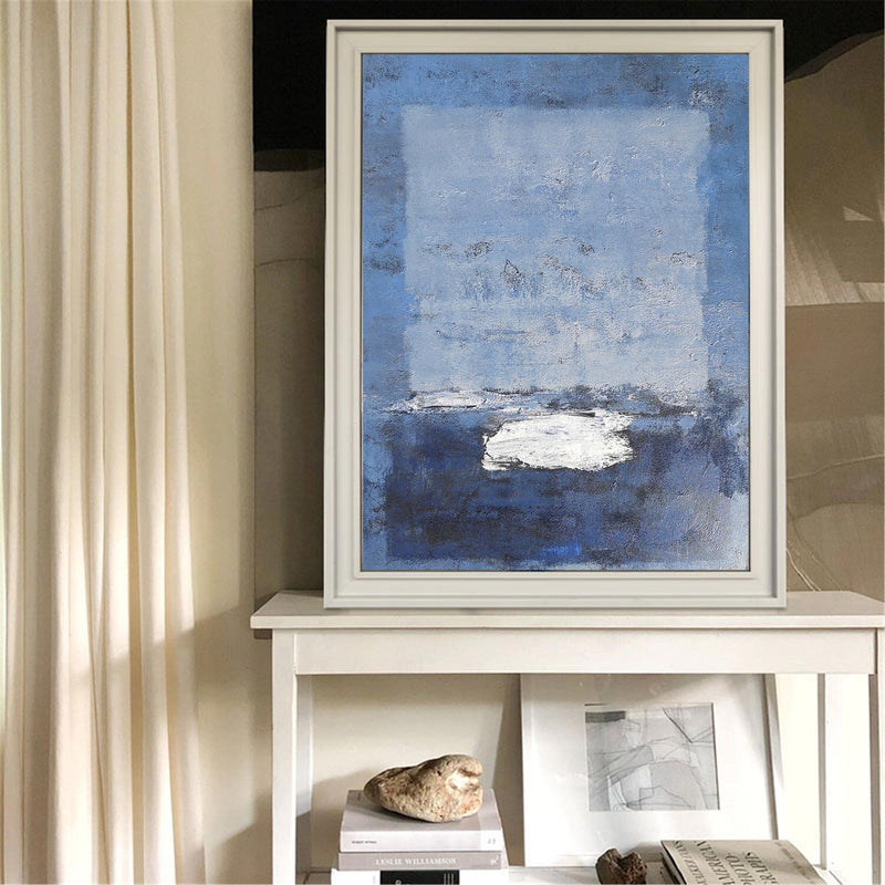 Blue Minimalist Art Large Minimalist Wall Art Contemporary Abstract Paintings