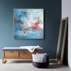 Square Acrylic Abstract Landscape Painting Impressionist Scenery Art