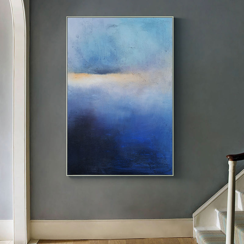 Impressionist Ocean Sunset Acrylic Painting Extra Large Modern Beach Art