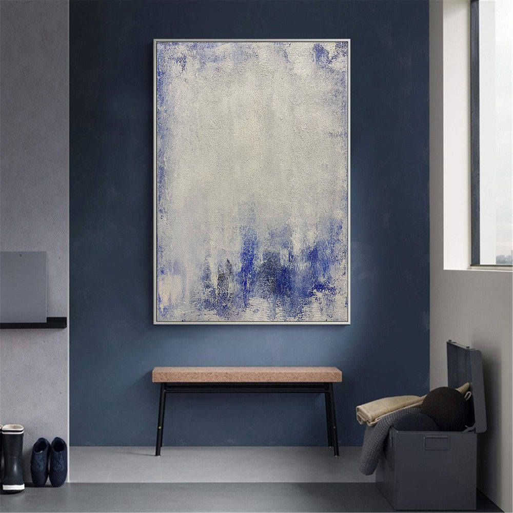 Original Blue And White Abstract Canvas Art Contemporary Art Large Abstract Canvas Wall Art Modern Abstract Painting On Canvas Acrylic