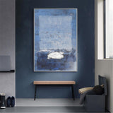 Blue Minimalist Art Large Minimalist Wall Art Contemporary Abstract Paintings