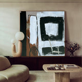 Modern Black And Brown Abstract Painting Oversized Canvas Artworks Acrylic Painting For Sale