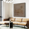 Brown Minimalist Painting Brown Wall Art 3D Texture Painting Brown Shape Abstract Art For Sale