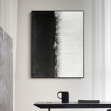 Minimalist Black And White Wall Art Wabi-sabi Canvas Wall Art Acrylic Painting For Sale