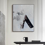 Large Abstract Art Grey Livingroom Abstract Acrylic Painting Grey Abstract Canvas Wall Art For Sale