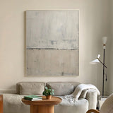 Wabi-sabi Beige Grey Wall Art Minimalist Painting On Canvas Large Canvas Art For Livingroom
