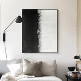Minimalist Black And White Wall Art Wabi-sabi Canvas Wall Art Acrylic Painting For Sale