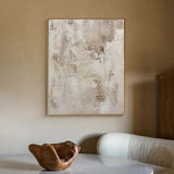 Beige Painting Beige Canvas Art Abstract Painting Beige Minimalist Abstract Wabi-sabi Painting