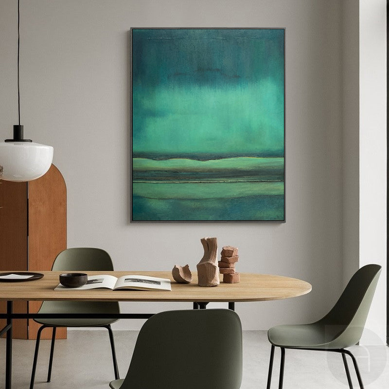 Large Green Abstract Canvas Wall Art Oil Painting On Canvas Modern Art Contemporary Art