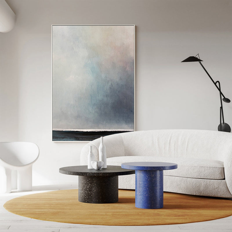 Modern Blue Abstract Wall Art Large Acrylic Painting Livingroom Canvas Artwork For Sale