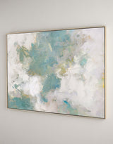 Large Sky And Sea Painting Abstract Ocean Painting Cloud Abstract Painting