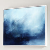 Extra Large Blue Ocean Wall Art Abstract Painting Ocean Abstract Seascape Canvas 