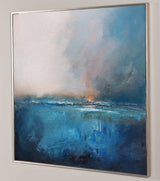 Large Beach Artwork Ocean Sunset Wall Art Abstract Seascape Paintings