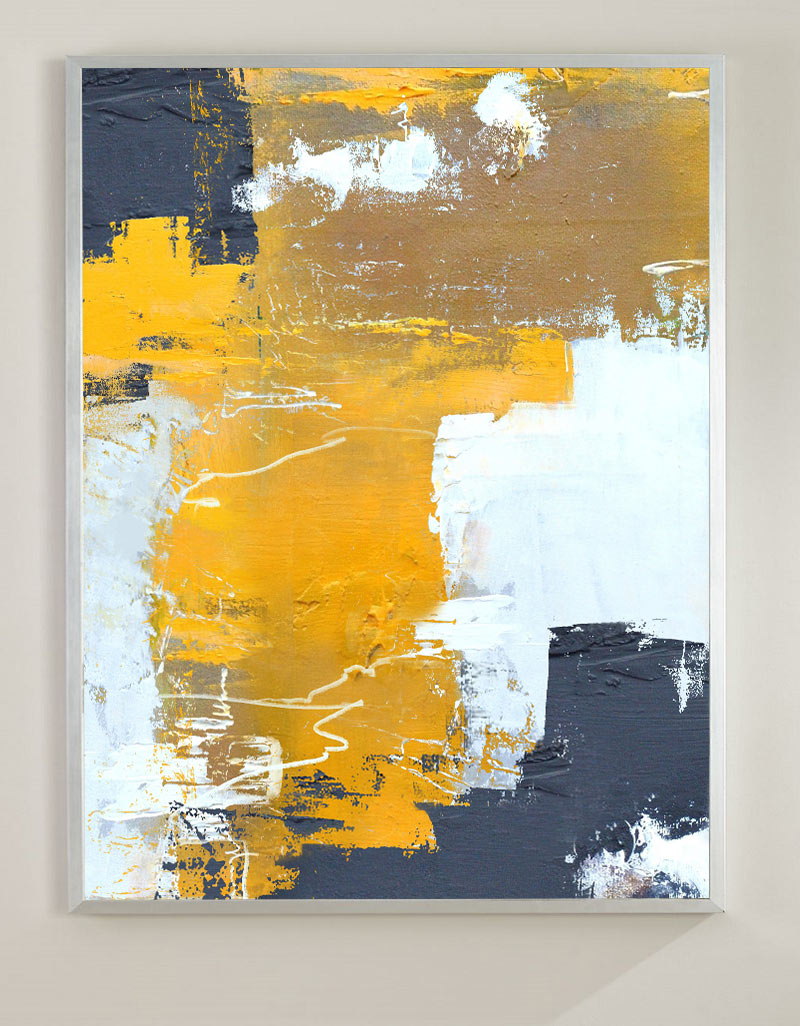 Orange Abstract Art Oversized Abstract Wall Art Large Painting Canvas