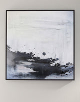 Modern Art Minimalist Painting Abstract Minimal Art Black White Grey Art