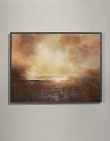 Abstract Coastal Wall Art Seaside Painting Abstract Seascapes Brown Modern Coastal Artwork