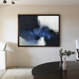 Large Black And Blue Wall Art Abstract Blue Art Modern Blue Art