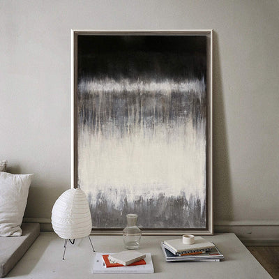 Extra large Abstract Contemporary Art Modern Abstract Painting On Canvas Acrylic Large Black White Grey Wall Art 
