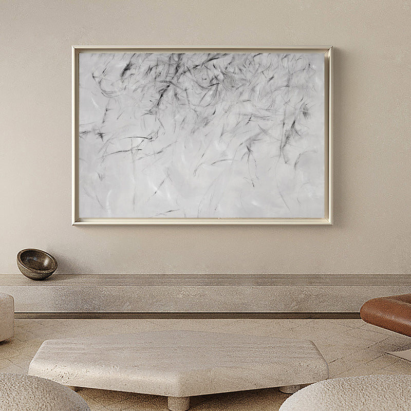 Beautiful Textured White Abstract Art Minimalist Painting White Modern Canvas Art Large Artwork For Bedroom 