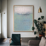 Abstract Ocean Painting Coastal Wall Art Acrylic Seascape Paintings