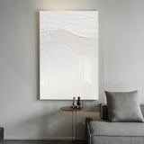 White Abstract Painting White textured wall art White wall art White 3D wall art Large White Abstract art White canvas art White wall decor