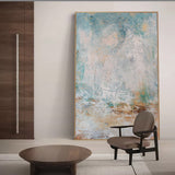 Contemporary Abstract Painting Large Vertical Wall Art Living Room Canvas Art