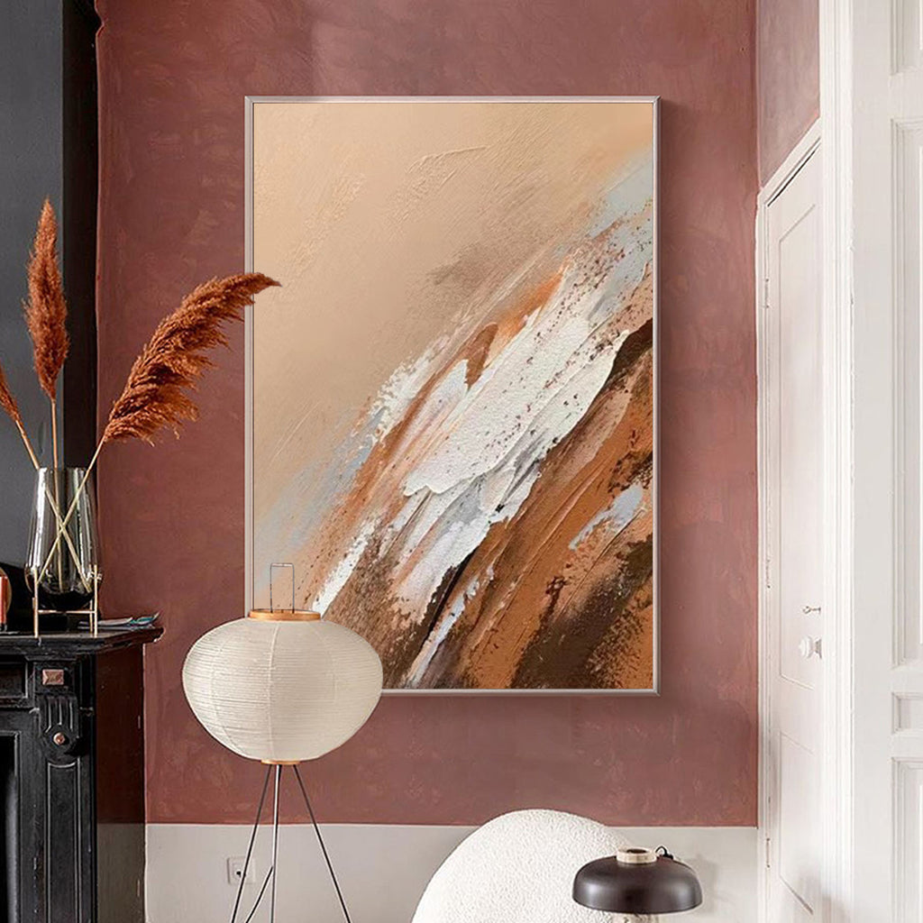 Brown Abstract Painting Large Abstract Art Rich Textured Brown Abstract