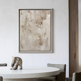 Beige Painting Beige Canvas Art Abstract Painting Beige Minimalist Abstract Wabi-sabi Painting