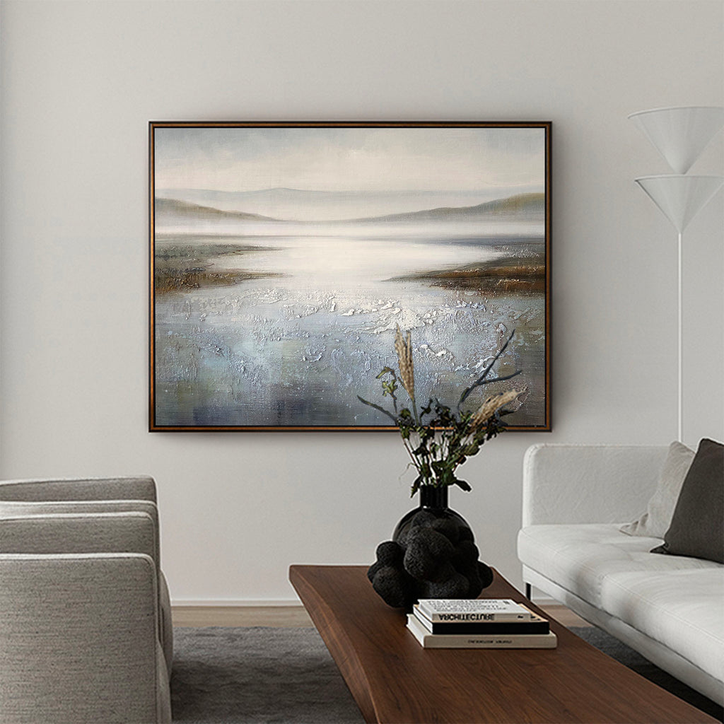 Modern Textured Landscape Oil Paintings Large Canvas Wall Art Abstract ...